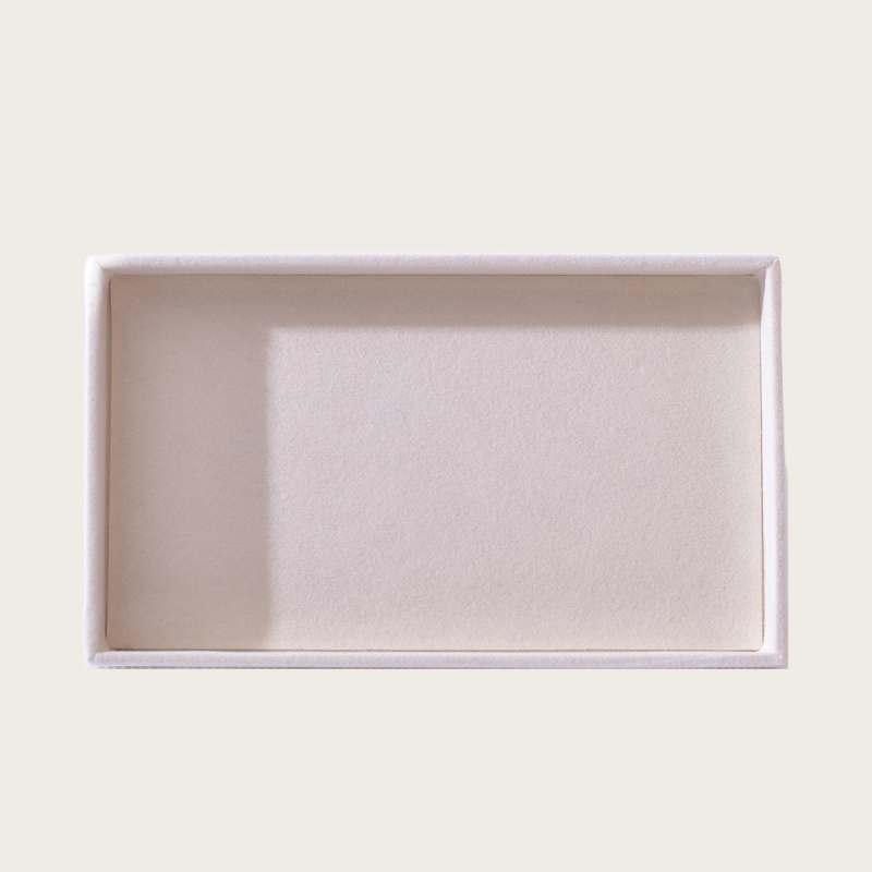 AliExpress Beige Flocked Jewelry Organizer Tray with Dividers, view 2