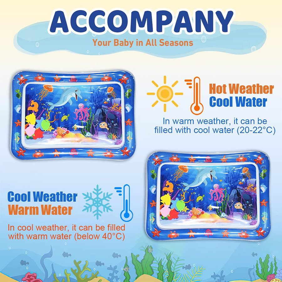 AliExpress 1pc Blue Dolphin Inflatable PVC Playing Mat Baby Play Water Mat Toddler Pad Kids Early Education Activity Toys Mat Cushion Gift, view 4