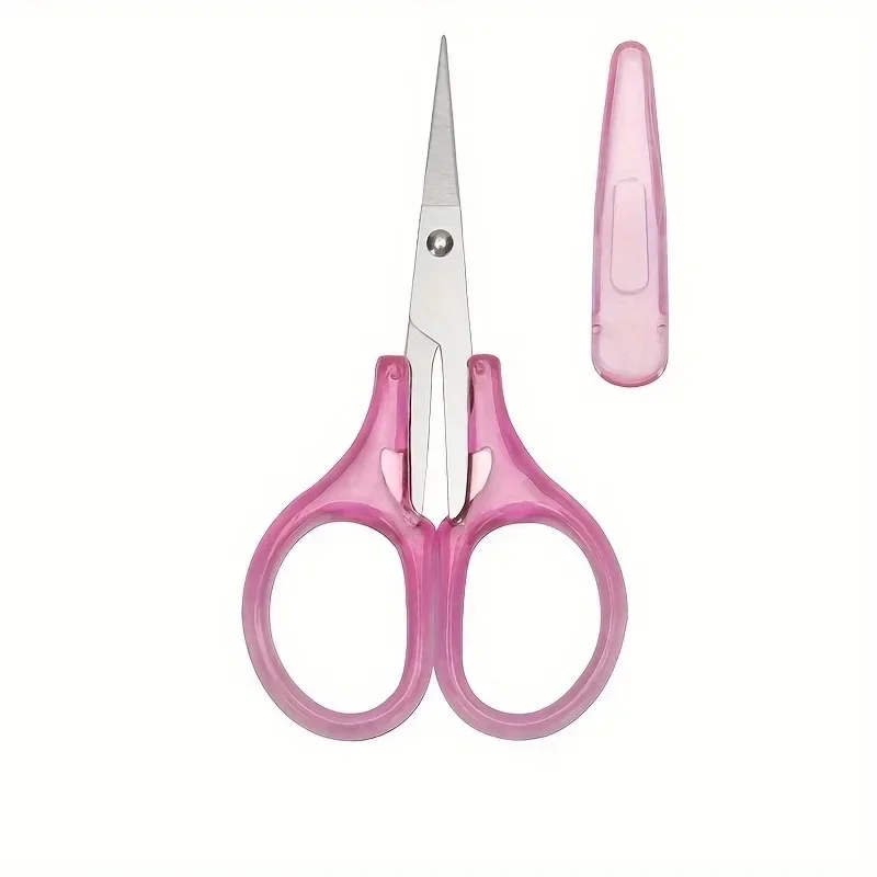 AliExpress 1pc Compact Precision Craft Scissors Sharp Stainless Steel Blades with Protective Cap, Tsa-Approved for Travel Stationery, view 2