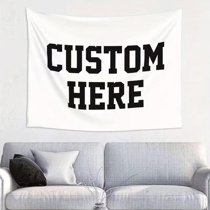 AliExpress 1pc Customizable Personalized Tapestry With Photos And Text, For Birthday, Wedding, Halloween, Christmas, Party