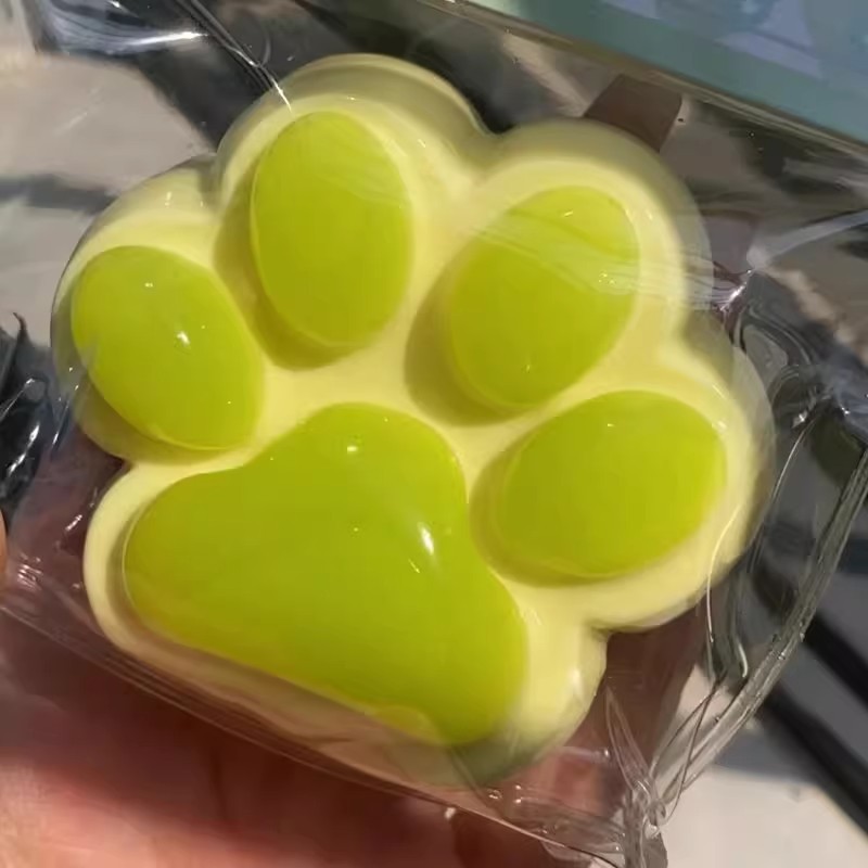 AliExpress 1pc Cute Cat Paw Squeeze Toy Soft Sticky Decompressing Stress Relief Slow Rebound Jelly Pinch Toy for Kids Adults Squishy Toy, view 3
