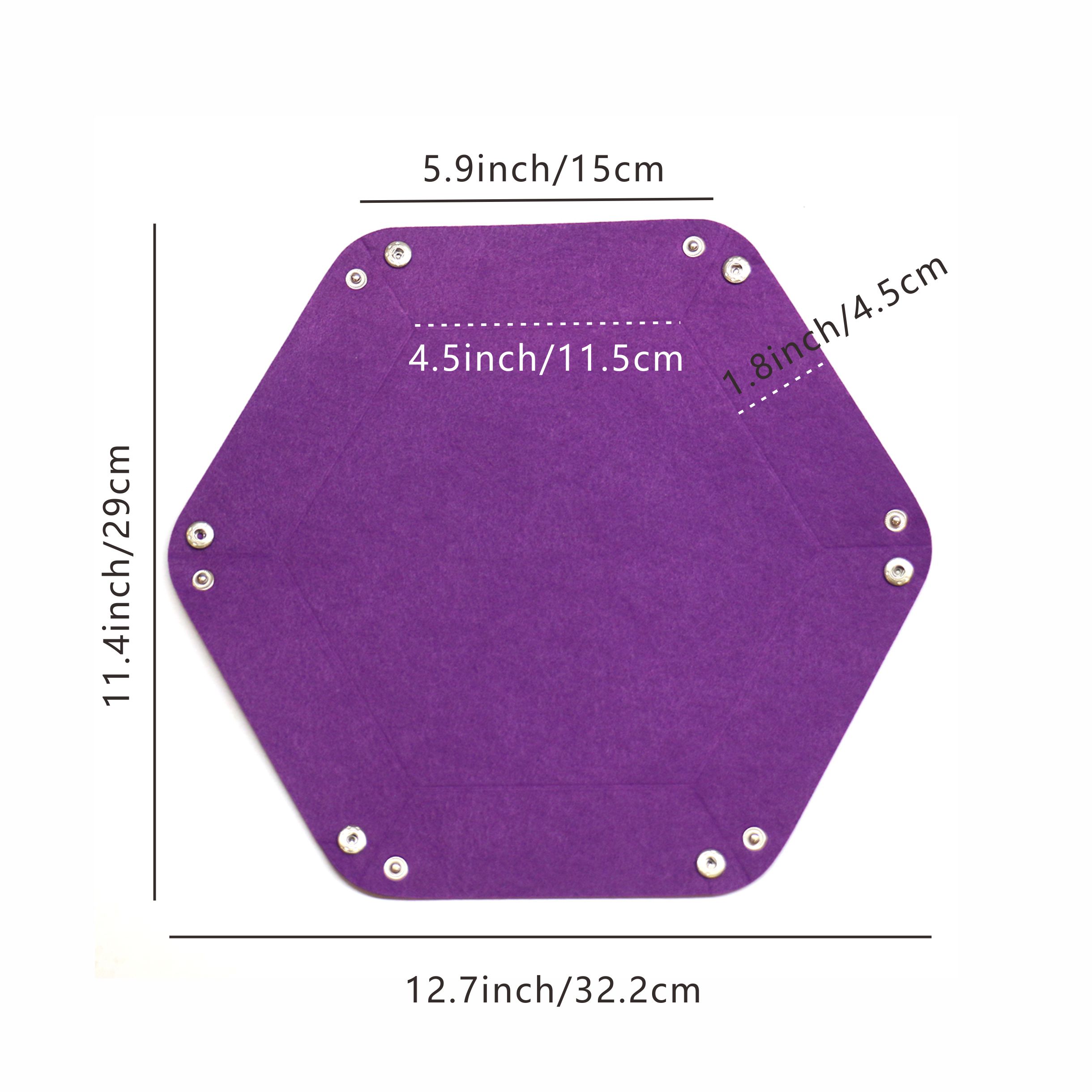AliExpress 1PC Dice Tray Set Foldable Dice Trays Hexagon Dice Rolling Tray Felt Dice Holder for Dice Games Like RPG, and Other Table Games, view 3