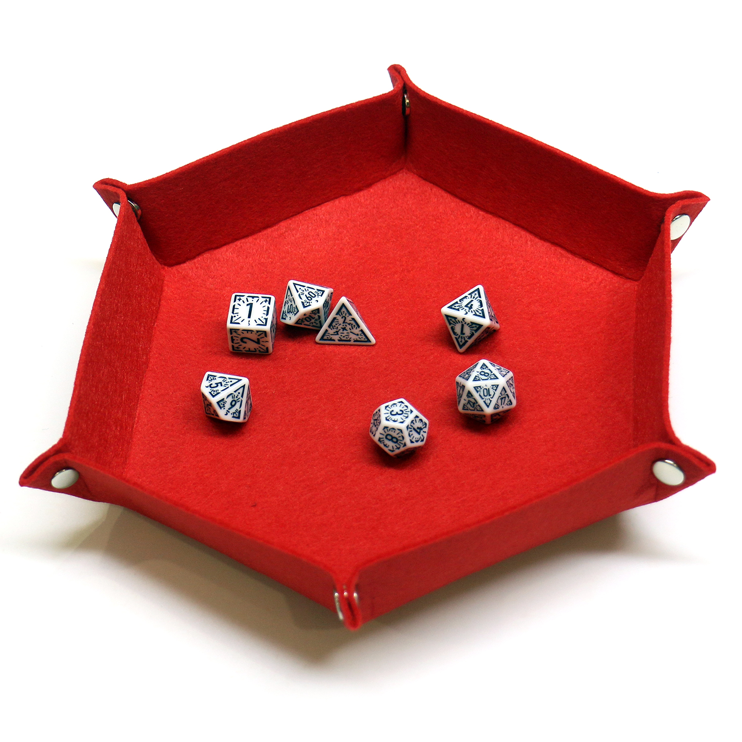 AliExpress 1PC Dice Tray Set Foldable Dice Trays Hexagon Dice Rolling Tray Felt Dice Holder for Dice Games Like RPG, and Other Table Games, view 6