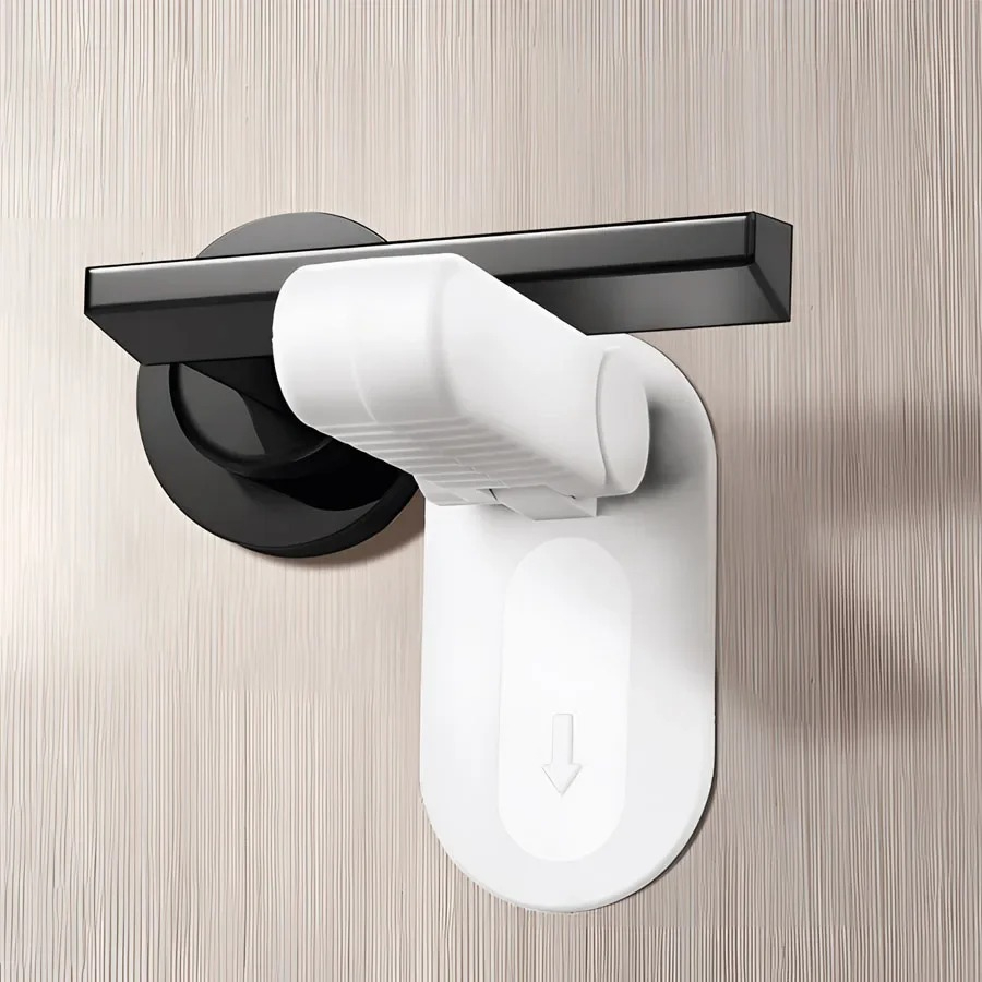 AliExpress 1PC Door Lever Lock Universal Anti-open Handle Child Baby Safety Locks Punch-free Multifunction Hidden Button Buckle Safety Lock