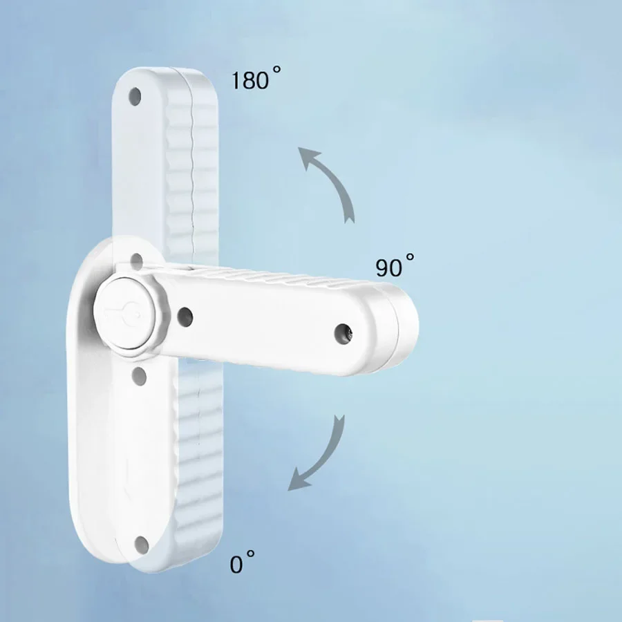 AliExpress 1PC Door Lever Lock Universal Anti-open Handle Child Baby Safety Locks Punch-free Multifunction Hidden Button Buckle Safety Lock, view 4