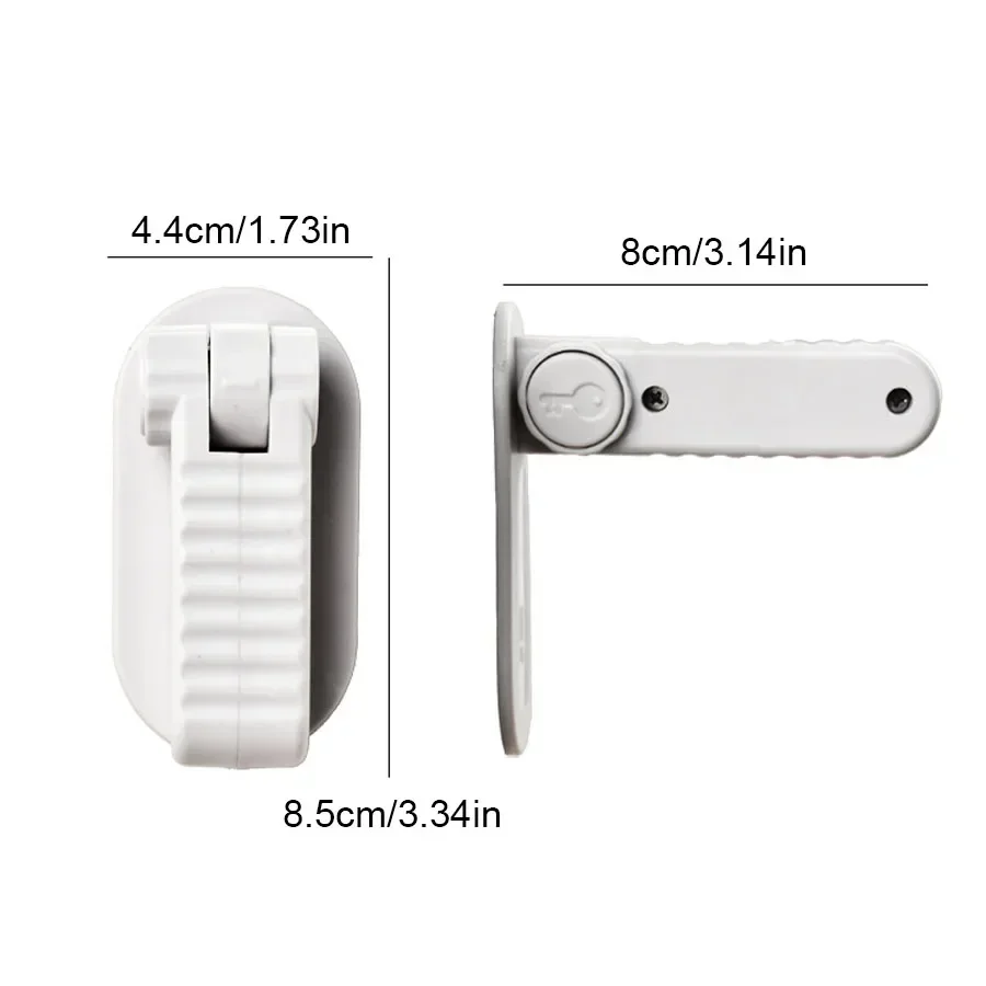 AliExpress 1PC Door Lever Lock Universal Anti-open Handle Child Baby Safety Locks Punch-free Multifunction Hidden Button Buckle Safety Lock, view 5