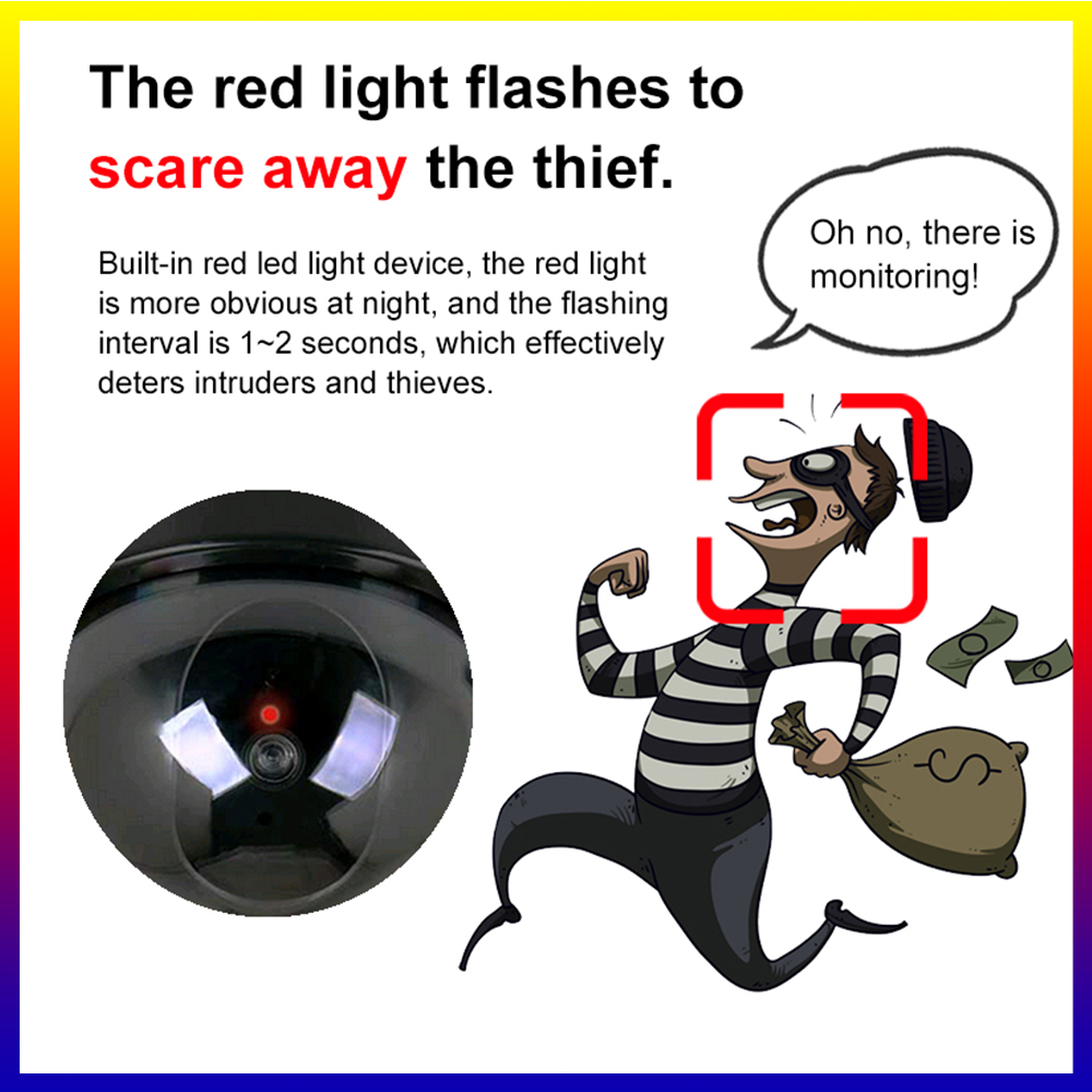 AliExpress Battery-Powered Fake Dome Security Camera, view 4