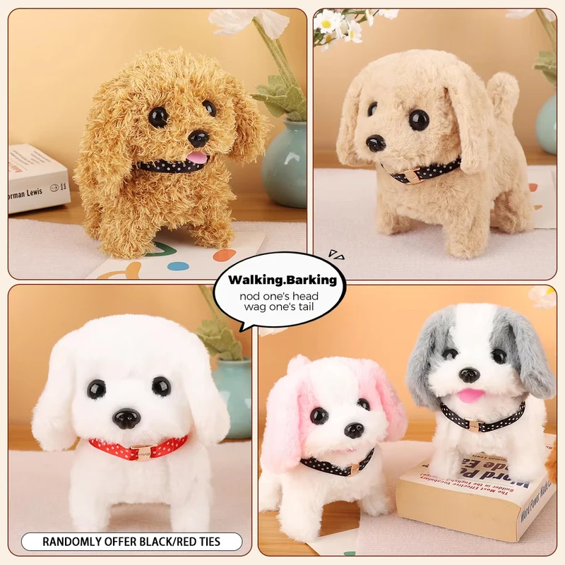 AliExpress 1Pc Electric Plush Simulation Dog Teddy Puppy Walking Sound Nodding Electronic Pet Toy For Christmas Gift New Year Gift, view 2