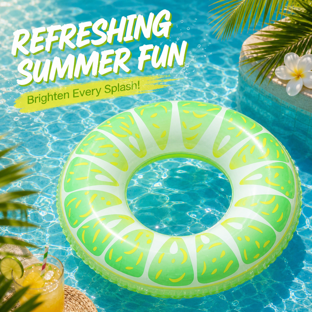 AliExpress Inflatable Watermelon Swim Tube Pool Float, view 5