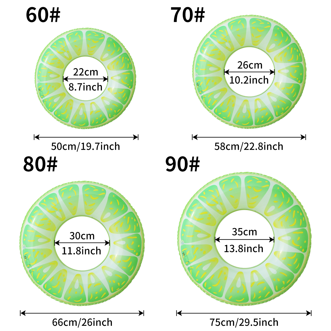 AliExpress Inflatable Watermelon Swim Tube Pool Float, view 6