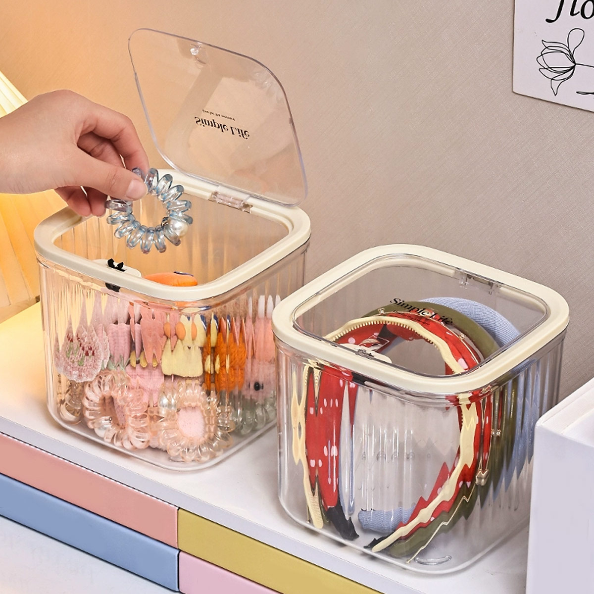 AliExpress Desktop Hair Accessory Storage Box with Lid, view 2