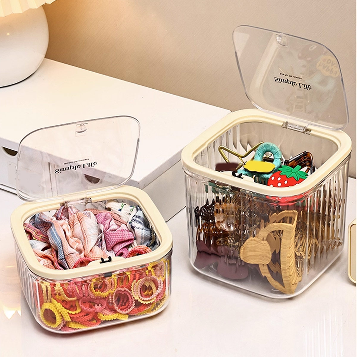 AliExpress Desktop Hair Accessory Storage Box with Lid, view 5