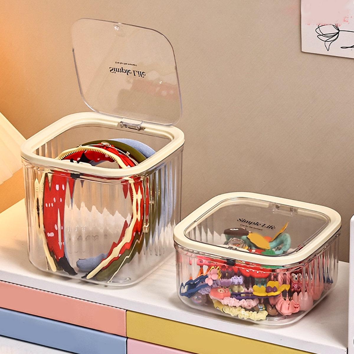 AliExpress Desktop Hair Accessory Storage Box with Lid, view 6