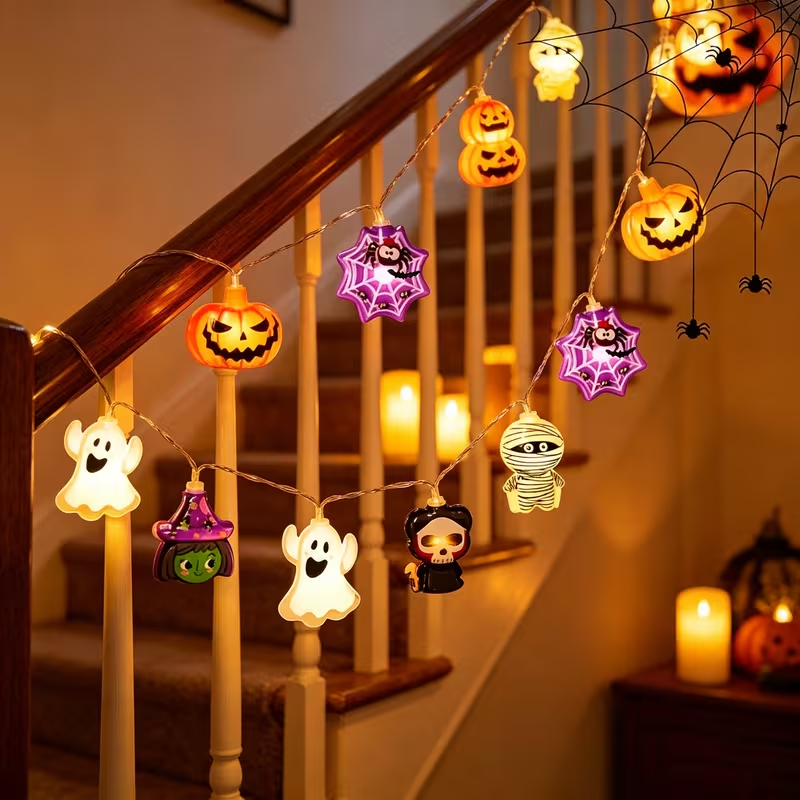AliExpress Halloween LED String Lights with Ghost and Pumpkin, view 5
