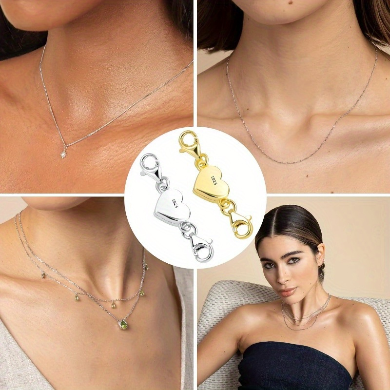 AliExpress Heart Magnetic Necklace Clasp Connector, view 4