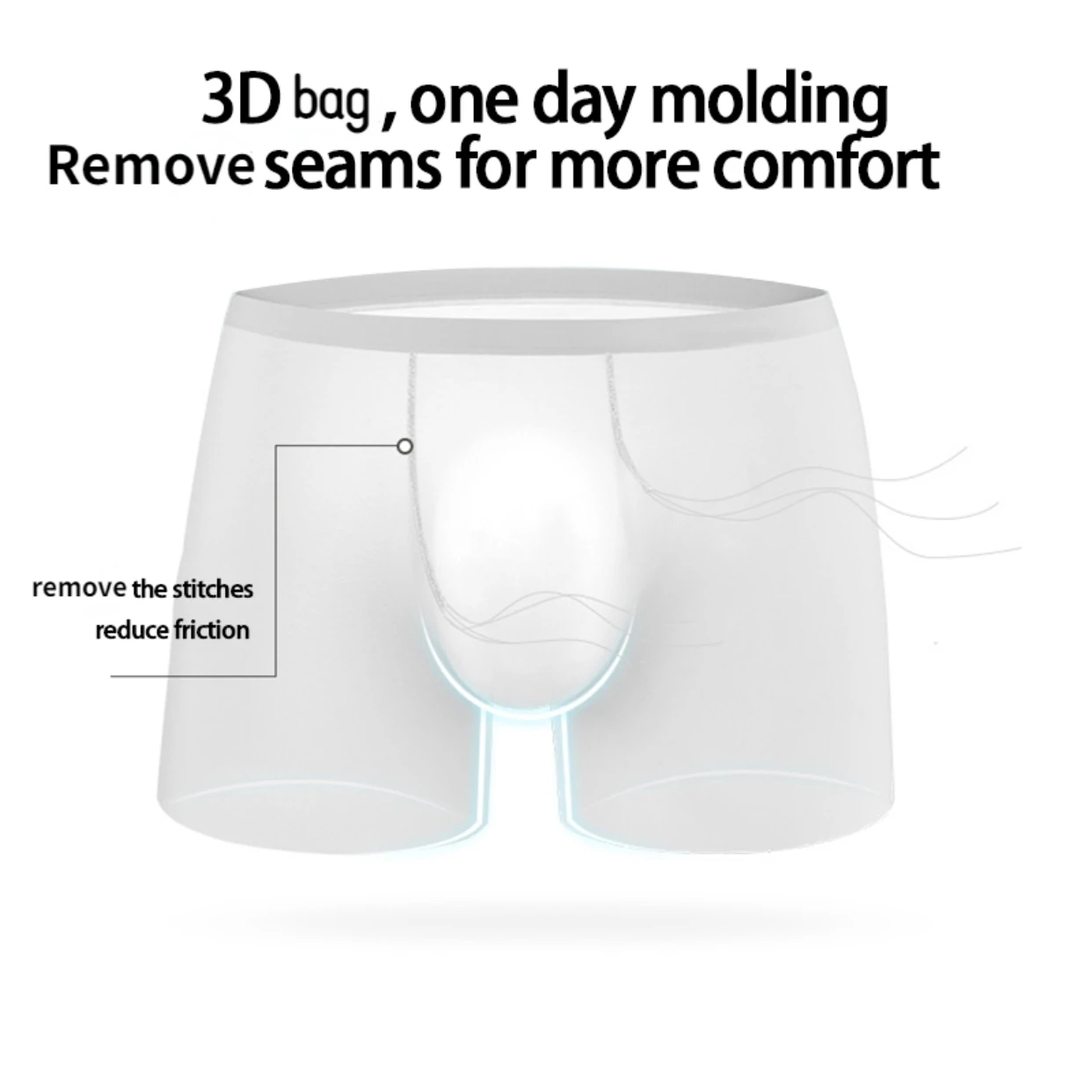 AliExpress 1pc Mens Boxers Shorts Ice Silk Men Panties Seamless Sexy Underwear Man Underpants Panties Male Antibacterial Breathable Briefs, view 6