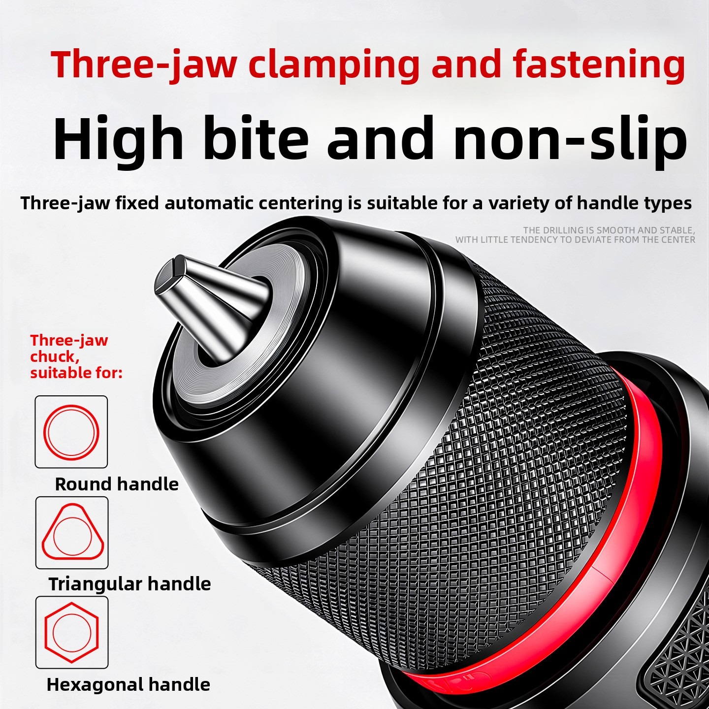 AliExpress 1pc Metal Keyless Drill Chuck,0.8~10mm1.5~13mm,3Jaw Ratchet Self-Lock Chuck,For Electric Hand Drill,Cordless Drill&Lithium Drill, view 4