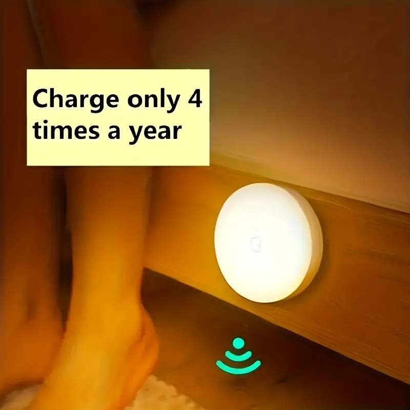 AliExpress 1pc Motion Sensor Night Light - Wireless LED Detector Lamp for Bedroom, Staircase, Closet, and Room Decor-