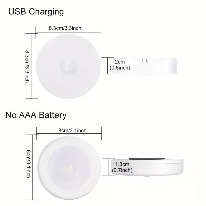 AliExpress 1pc Motion Sensor Night Light - Wireless LED Detector Lamp for Bedroom, Staircase, Closet, and Room Decor-, view 3