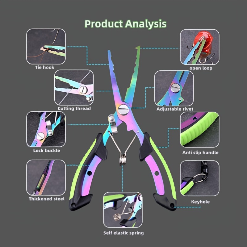 AliExpress Stainless Steel Fishing Pliers with Line Cutter, view 3