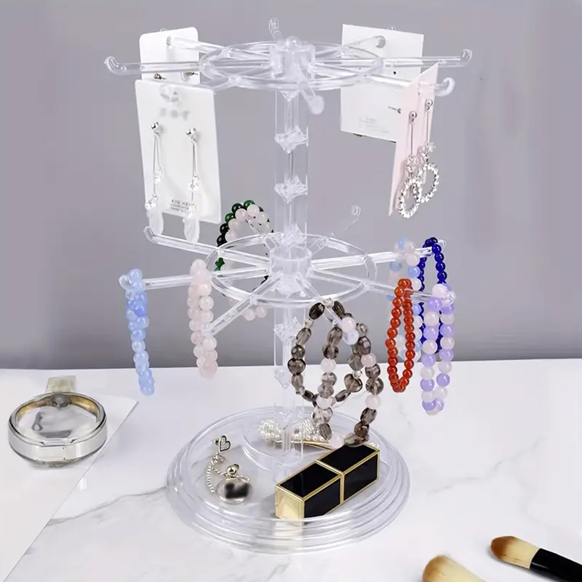 AliExpress Multi-Layer Rotating Jewelry Hanging Rack, view 2