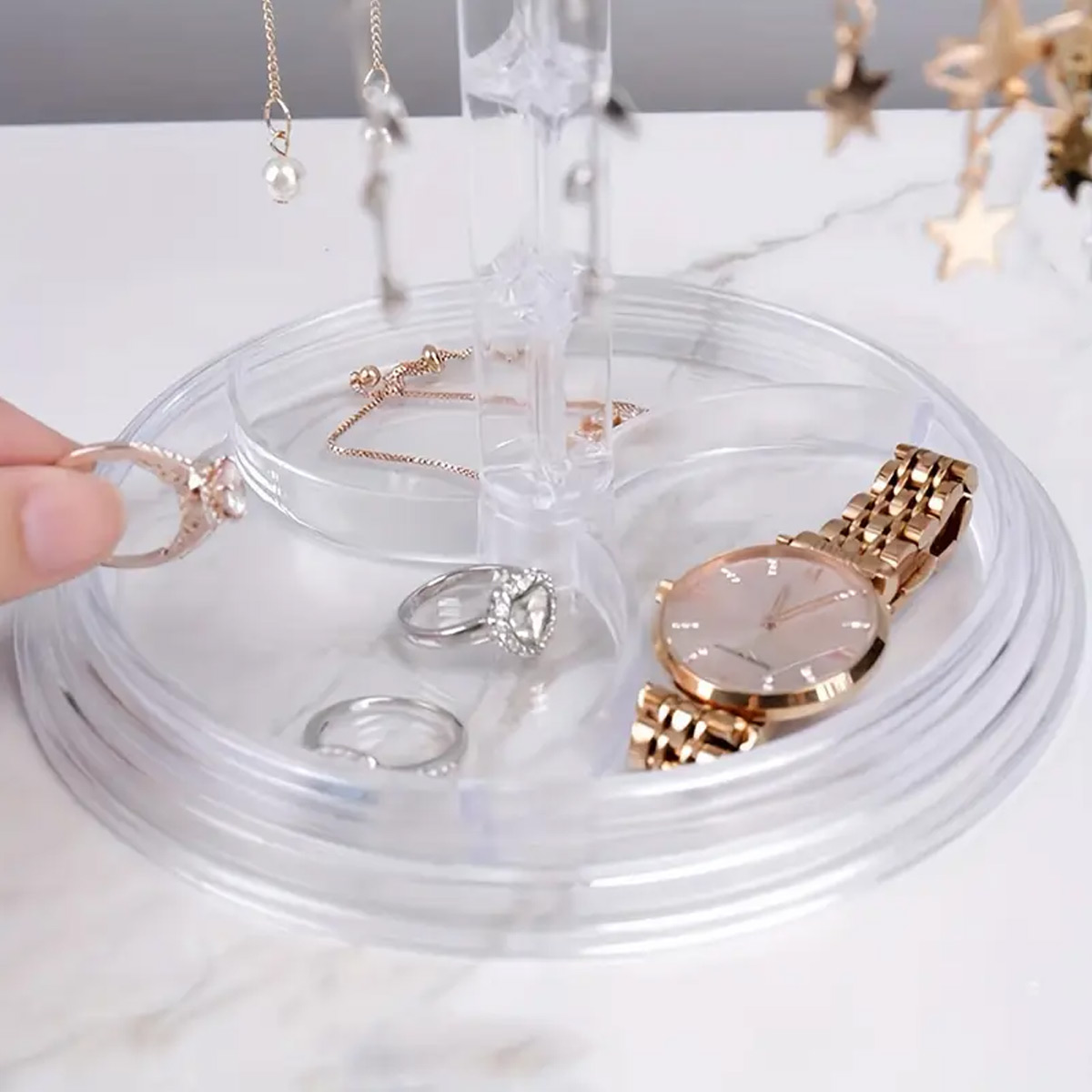 AliExpress Multi-Layer Rotating Jewelry Hanging Rack, view 5
