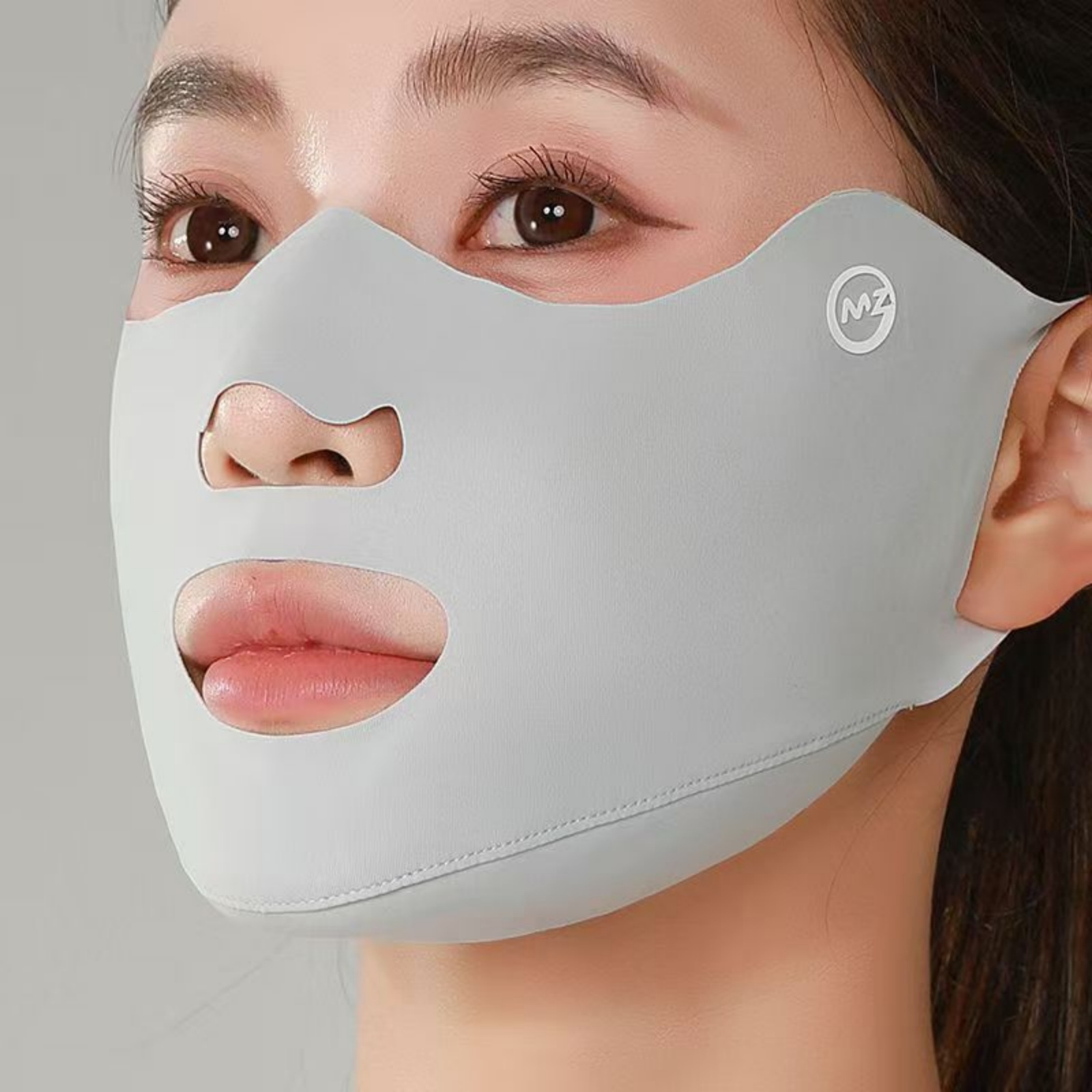 AliExpress 1PC New Breathable Ice Silk Mask Washable Dustproof Sunscreen Mask Anti-UV Riding Face Mask Protect The Corners of The Eyes, view 4