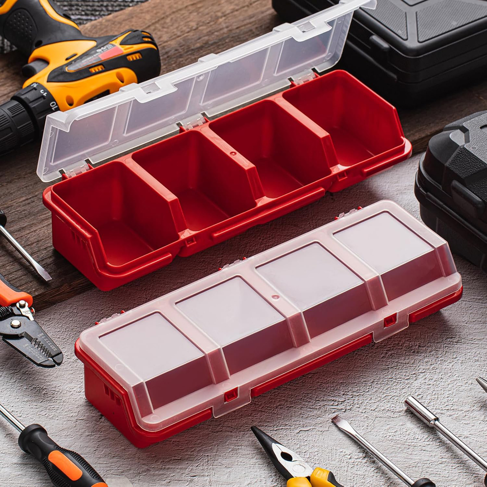AliExpress Four-Compartment Screw Organizer Box with Lid