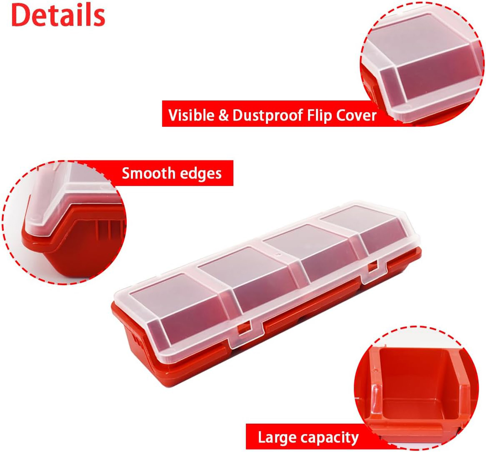 AliExpress Four-Compartment Screw Organizer Box with Lid, view 2