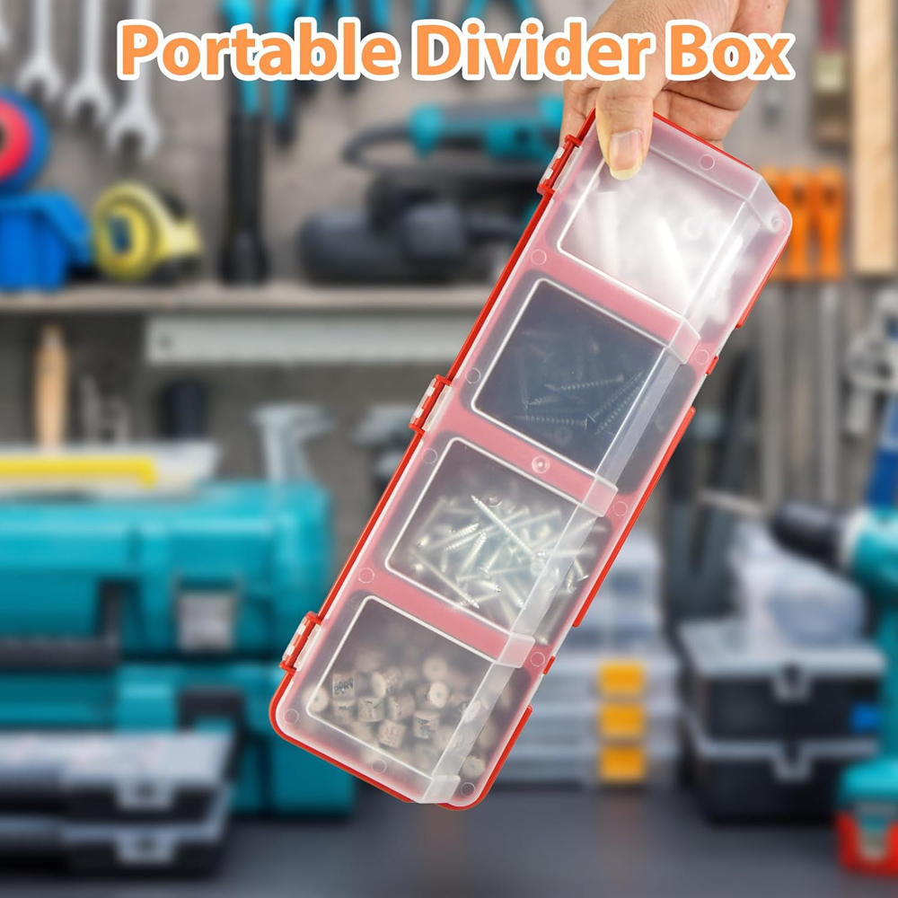 AliExpress Four-Compartment Screw Organizer Box with Lid, view 3