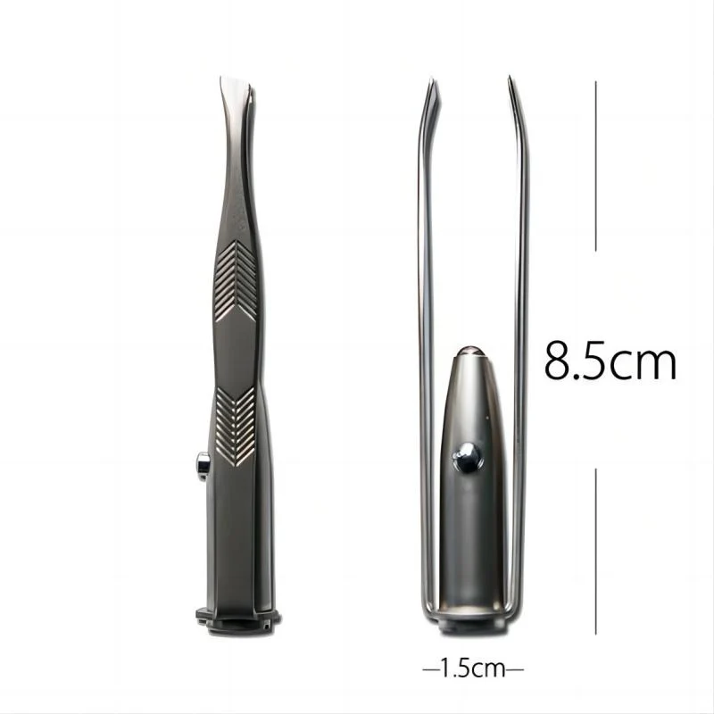 AliExpress 1PC Portable Stainless Steel Eyebrow Tweezer with Smart LED Light - Makeup Removal Tool, view 3