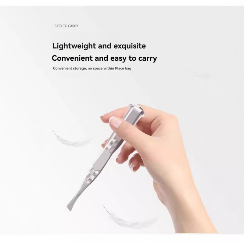 AliExpress 1PC Portable Stainless Steel Eyebrow Tweezer with Smart LED Light - Makeup Removal Tool, view 6