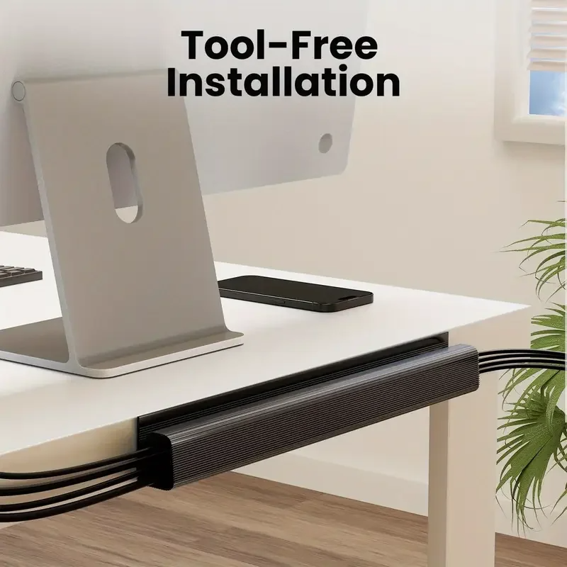 AliExpress PVC Under-Desk Cable Tray (No Drilling), view 5