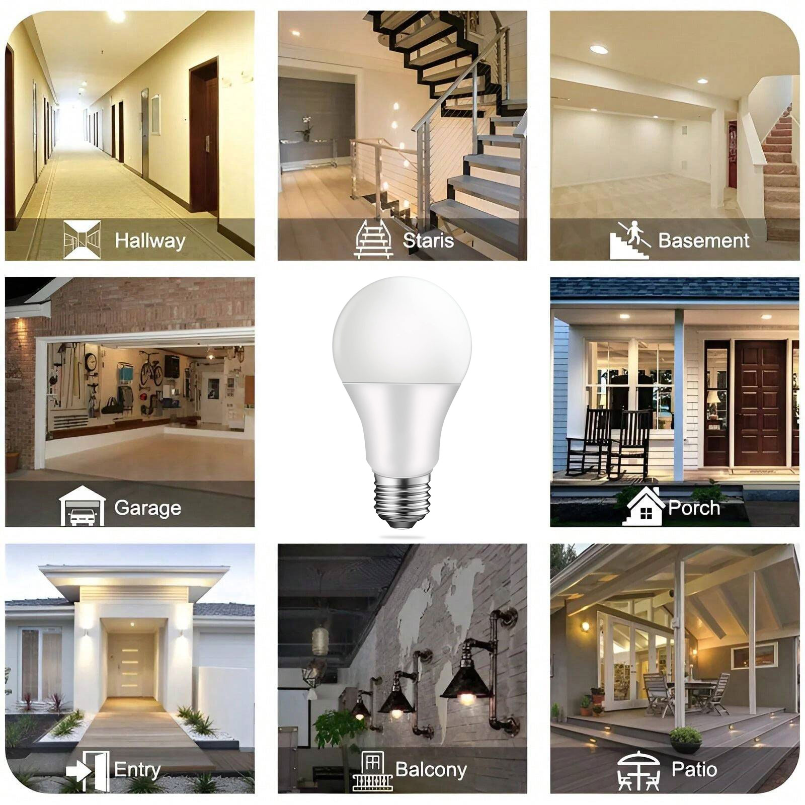 AliExpress 1pc Radar Motion Sensor Light Bulbs Dusk to Dawn LED Bulbs Outdoor Auto On/Off for Indoor Outdoor Basements, Porch,Courtyards, view 5
