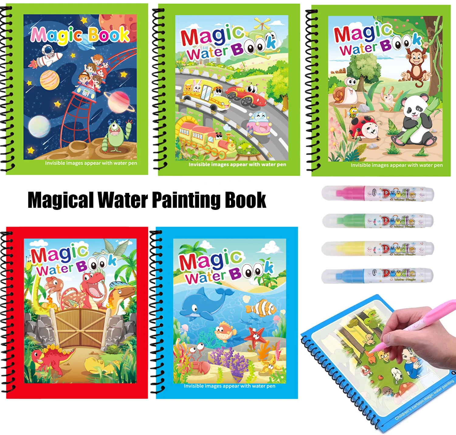 AliExpress Reusable Magic Water Drawing Book with Pen