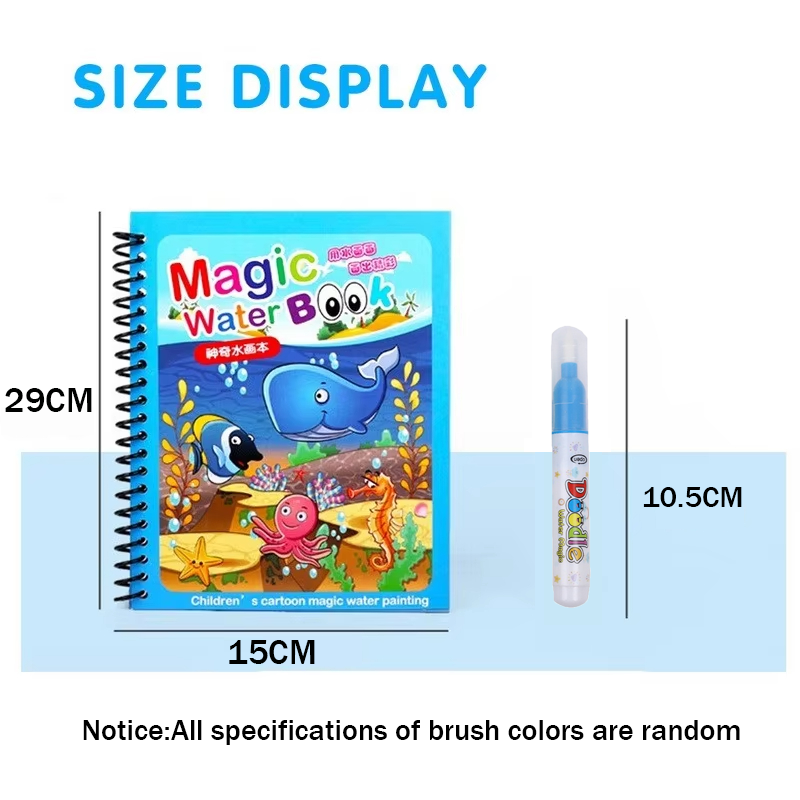 AliExpress Reusable Magic Water Drawing Book with Pen, view 2
