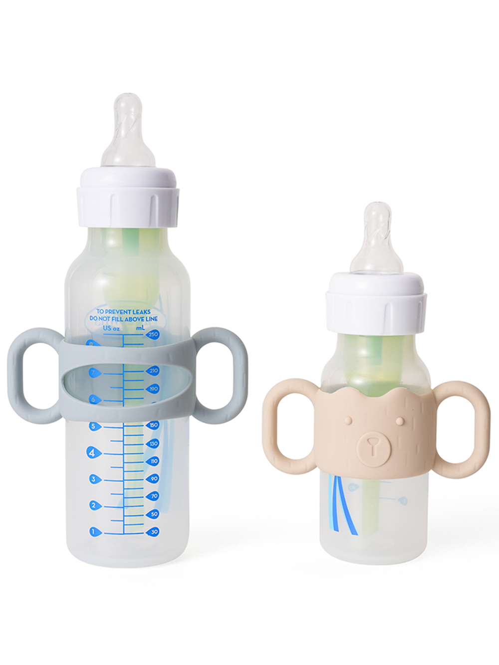 AliExpress 1pc Silicone Baby Bottle Handles, Narrow Straw Bottle Holder, Helps Baby Hold The Bottle, Global Fit, Standard Caliber, Removabl, view 2