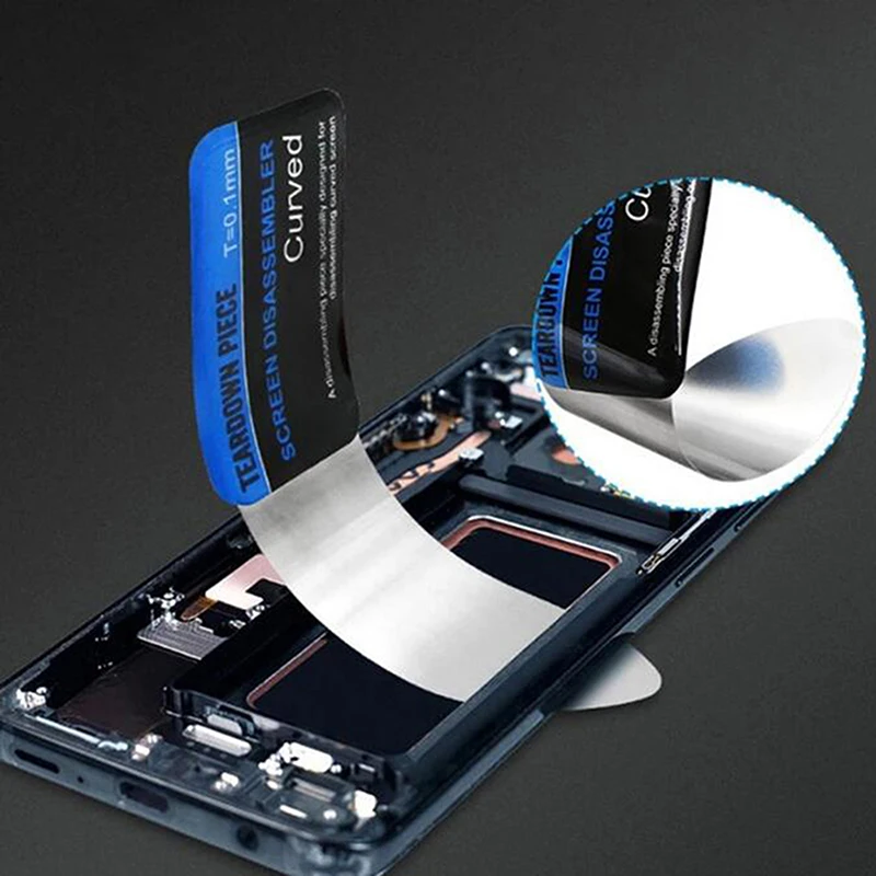 AliExpress 1pc Steel Metal Mobile Phone Curved LCD Screen Spudger Opening Pry Card Tools Ultra Thin Flexible Mobile Phone Disassemble Tools, view 4