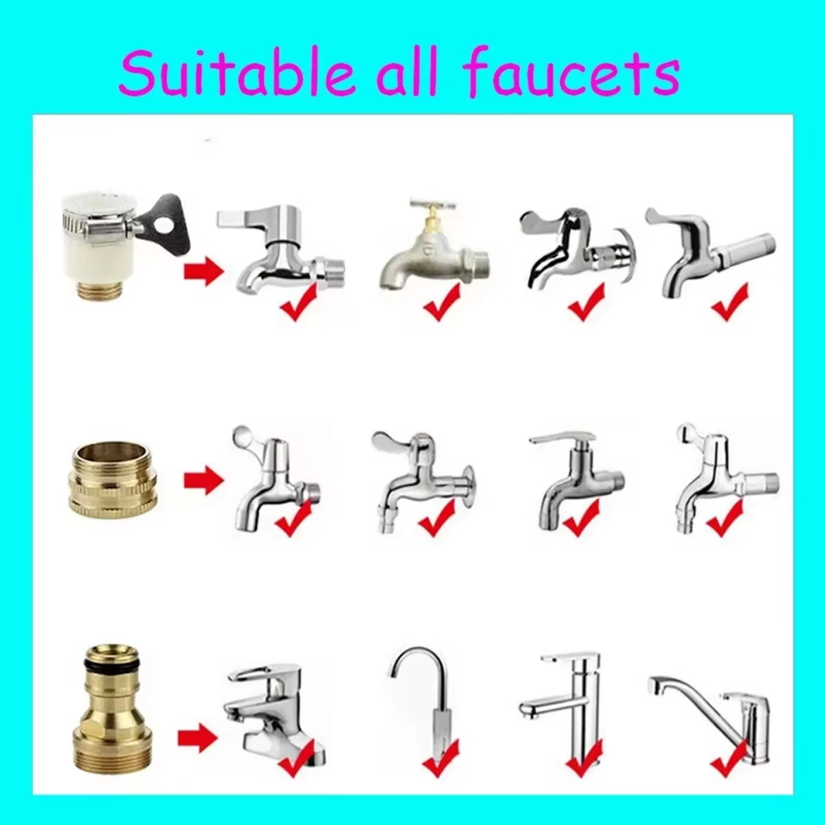 AliExpress Universal Faucet Hose Connector Adapter, view 5