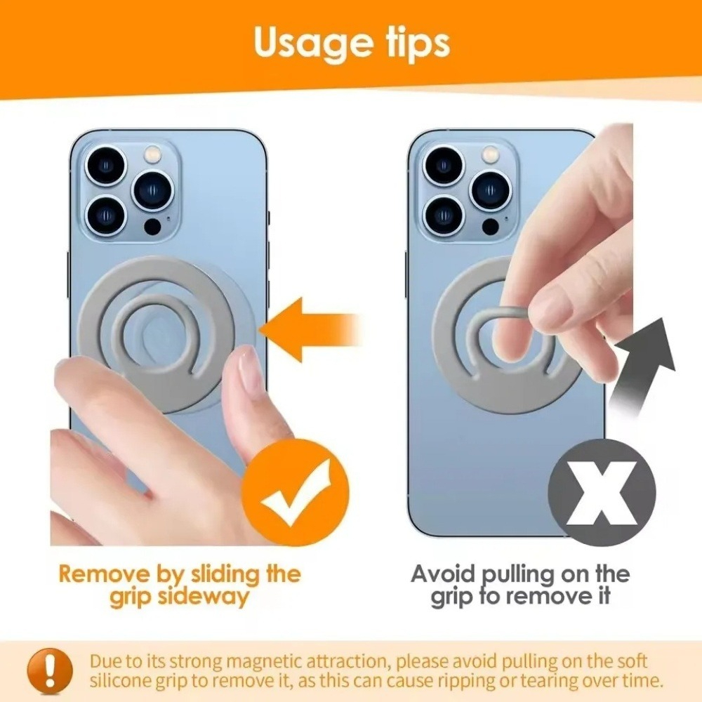 AliExpress Magnetic Silicone Finger Ring Phone Grip, view 6