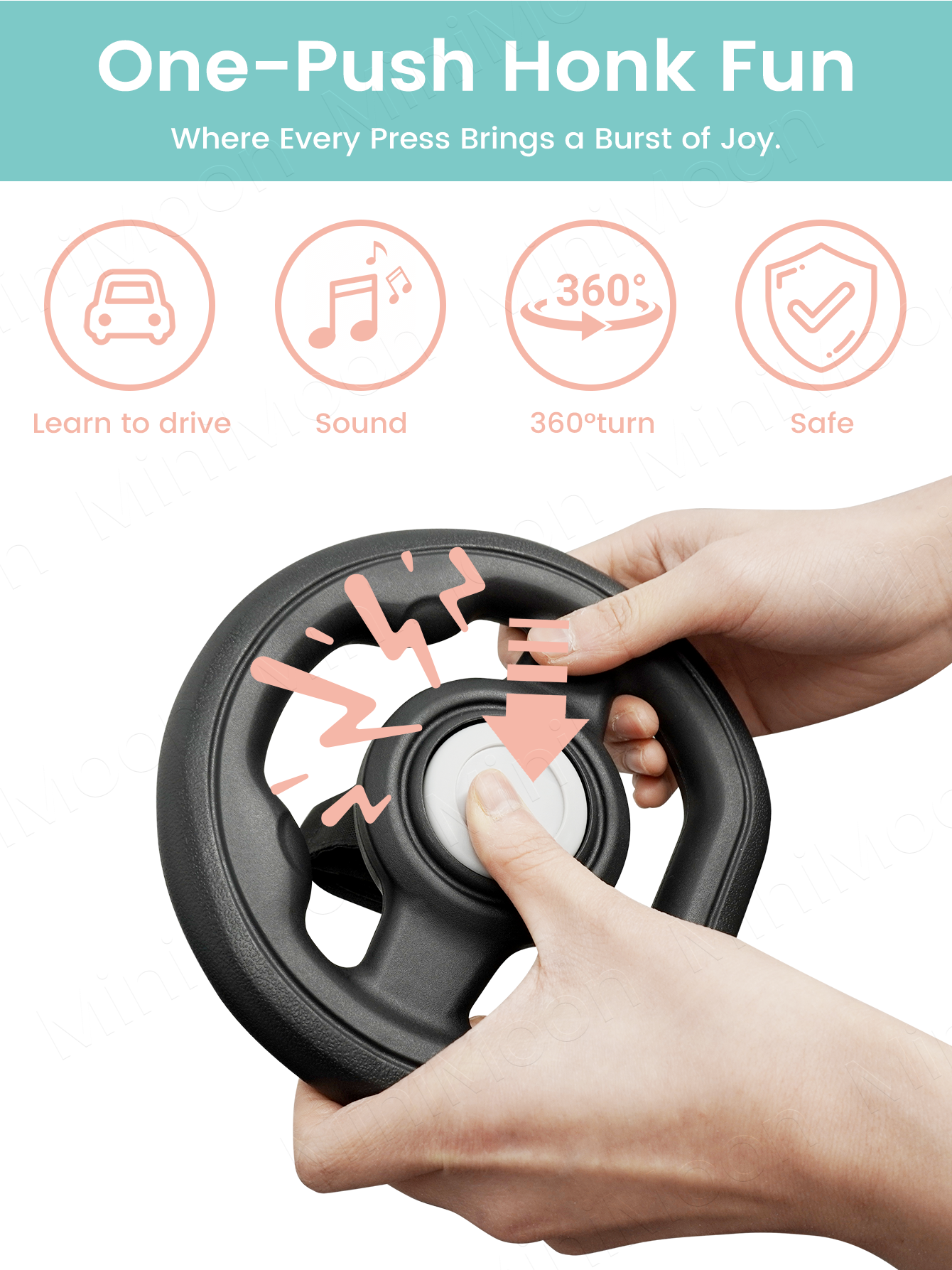 AliExpress Detachable Toy Steering Wheel for Strollers, view 4
