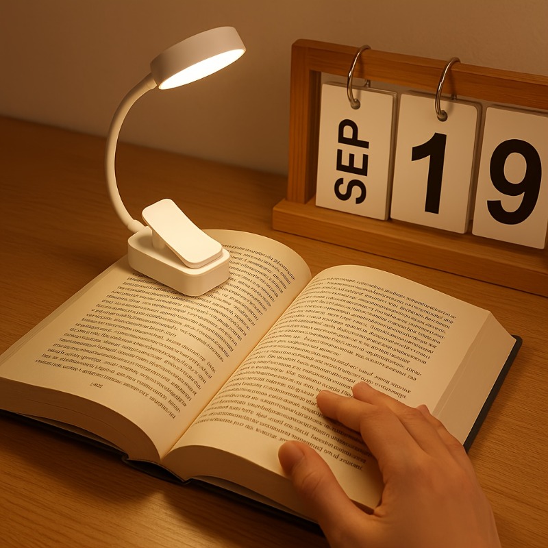 AliExpress 1pc USB Charging Adjustable Reading Light -3 Color Modes, Eye Protection LED, Portable Book Night Light, Office Study Supplies, view 3