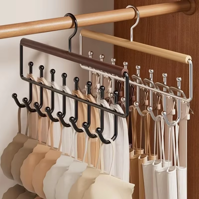 AliExpress Wooden Hat and Belt Organizer Rack with Hooks