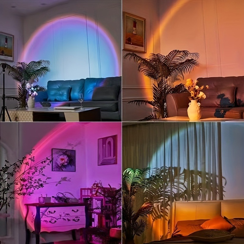 AliExpress 1pc Vibrant Sunset Projection Light - 16-Color Spectrum, USB Remote Control, Dynamic Color Changing LED Light -Creates Warm Home, view 3