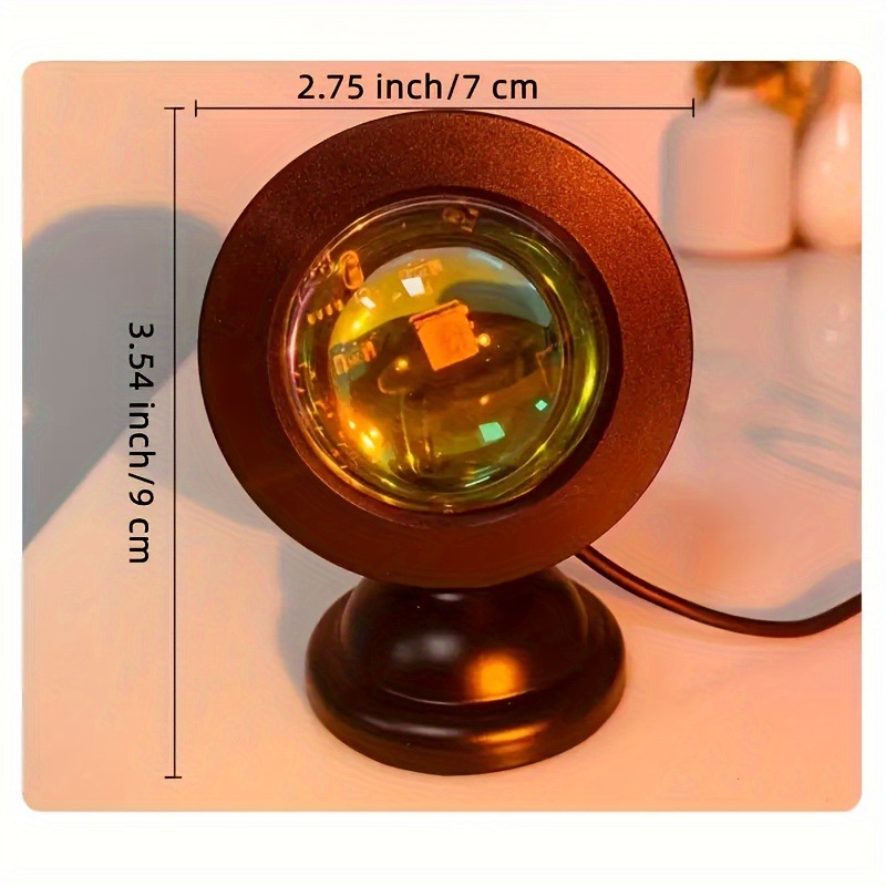AliExpress 1pc Vibrant Sunset Projection Light - 16-Color Spectrum, USB Remote Control, Dynamic Color Changing LED Light -Creates Warm Home, view 6