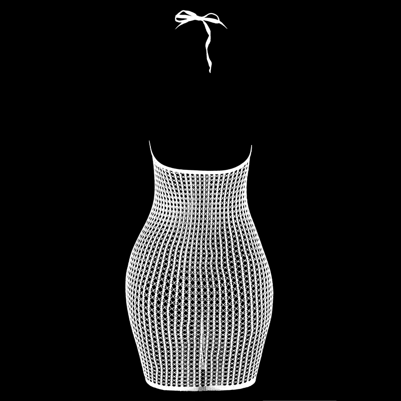 AliExpress 1PC Women Sexy Fishnet Cover Up Without Bikini Hollow Out See Through Bodycon Dress Beachwear Summer Women's Swimwear DS140, view 2