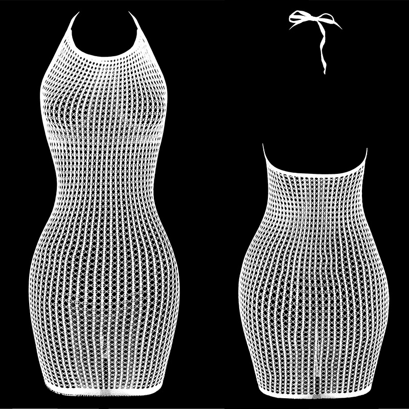 AliExpress 1PC Women Sexy Fishnet Cover Up Without Bikini Hollow Out See Through Bodycon Dress Beachwear Summer Women's Swimwear DS140, view 3