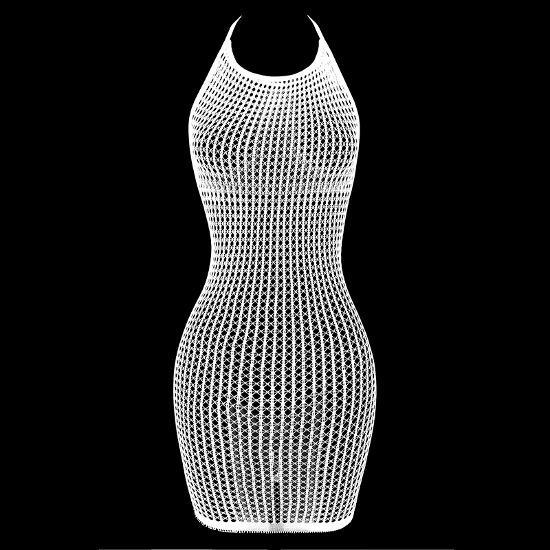 AliExpress 1PC Women Sexy Fishnet Cover Up Without Bikini Hollow Out See Through Bodycon Dress Beachwear Summer Women's Swimwear DS140, view 4