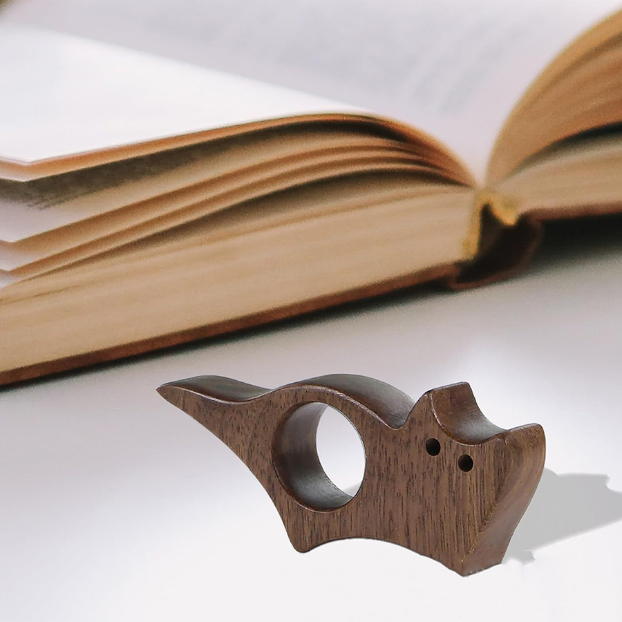 AliExpress Wooden Cat and Dog Page Marker Bookmark, view 4