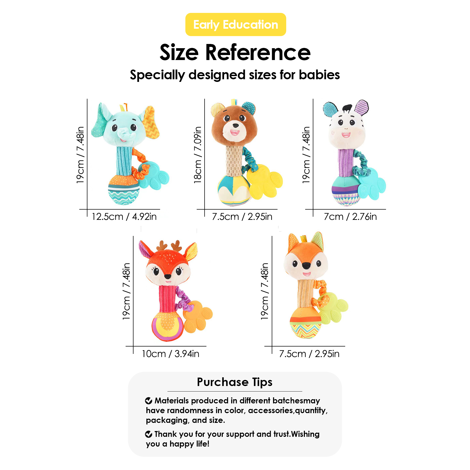 AliExpress 1pcs 0-12M Newborn Baby Dental Gum Hand Grip Soothing Toy Can Bite Practice Grasping Parent Baby Interactive Puzzle Rattle Toy, view 2